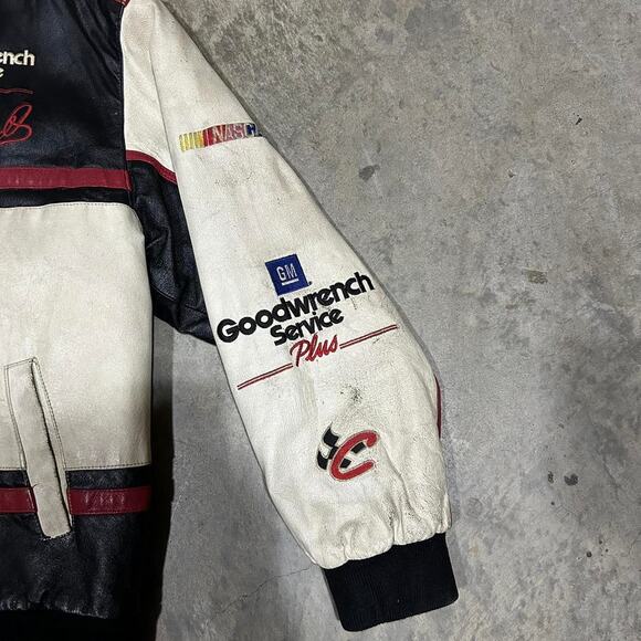 Vintage 90s Dale Earnhardt Sr Leather Jacket Jeff Hamilton brand size XL - Picture 4 of 7